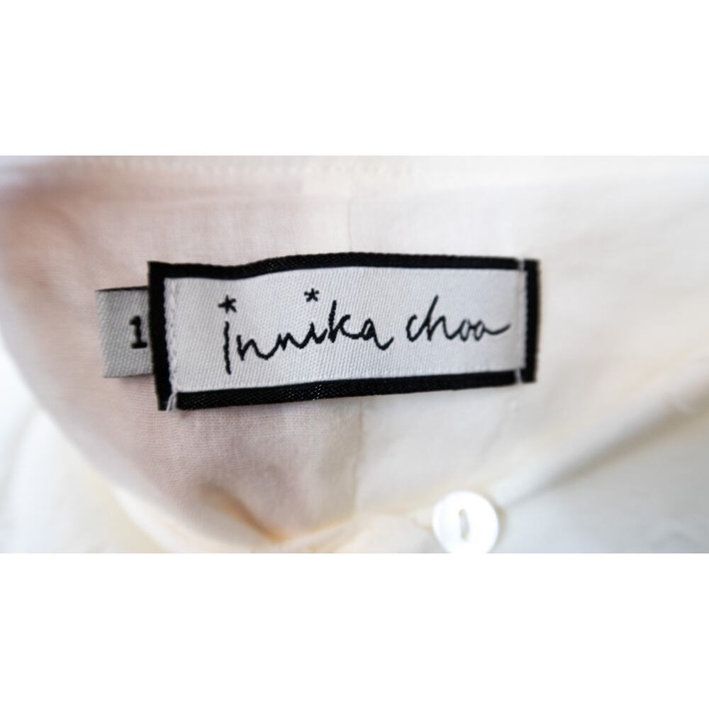 INNIKA CHOO Floral Embroidered Puff Sleeve White Dress SIZE SMALL - Picture 8 of 13